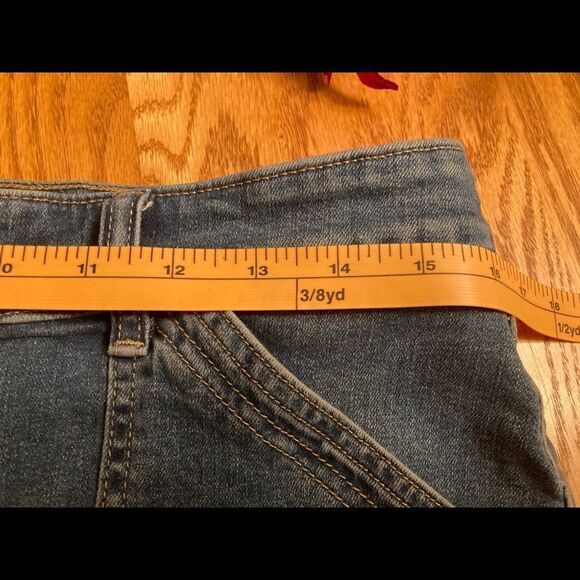 Chaps Denim front button Skirt - Picture 5 of 10